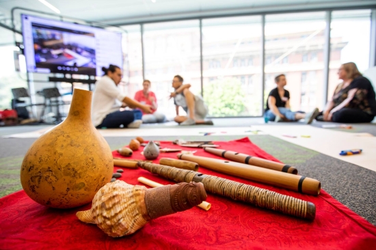 Bilde av tradisjonelle Māori instrumenter