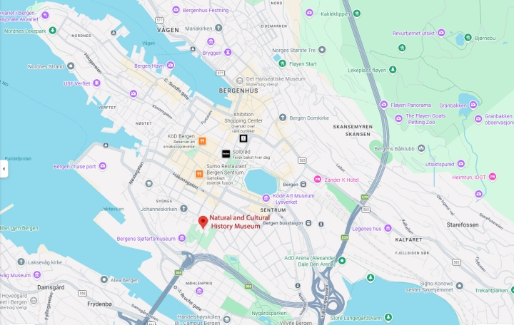 Map Bergen City